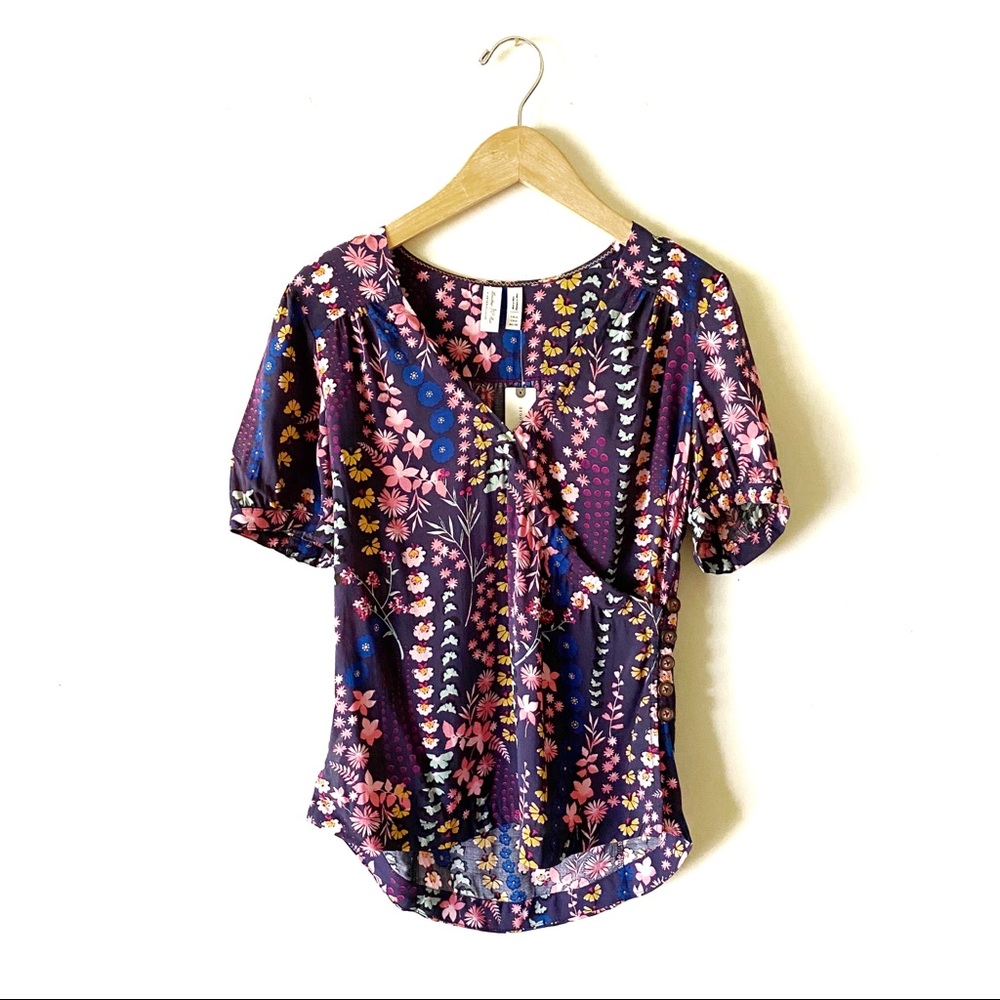*NWT* Meadow Rue by Anthropologie Eldoret Wrap Top